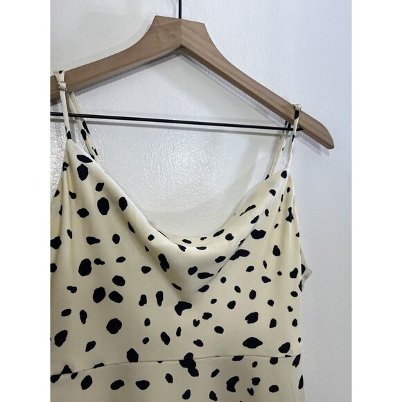 Y2K ASTR The Label Strappy Cowl Neck Satin Slip Mini Dress S Fairy 90s Spotted - Picture 4 of 13